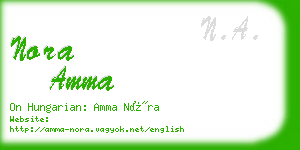 nora amma business card